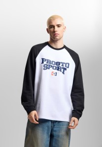 Koszulka sportowa męska Prosto Raglan Harvard z długim rękawem