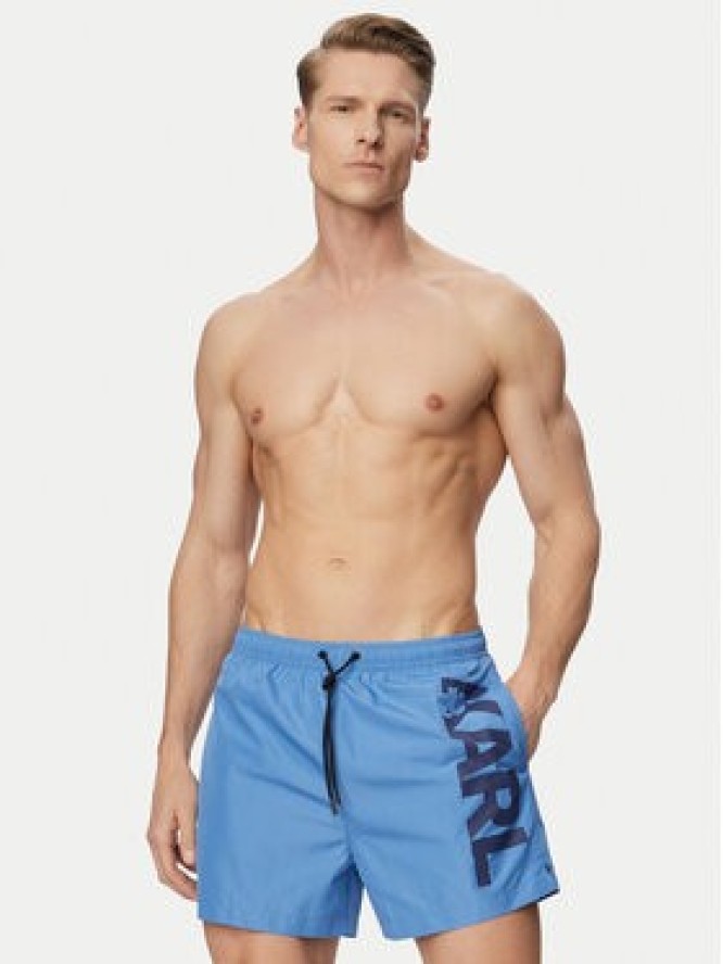 KARL LAGERFELD Szorty kąpielowe A1M46013 Niebieski Regular Fit