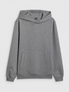 4F Bluza dresowa regular z kapturem męska - szara XL