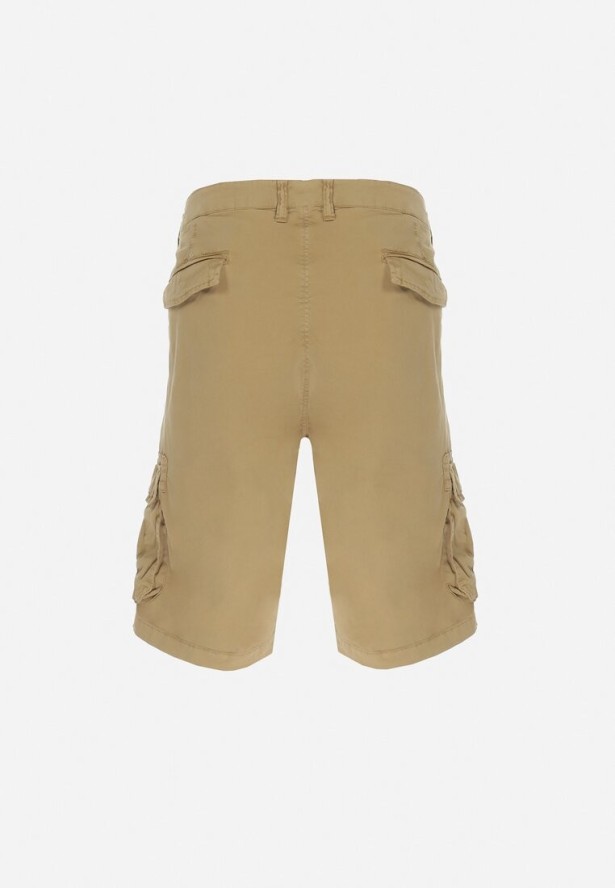 Ciemnobeżowe Bawełniane Szorty Cargo Valesha