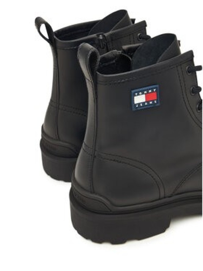 Tommy Jeans Trzewiki Tjm Lace Up Rubberized EM0EM01628 Czarny
