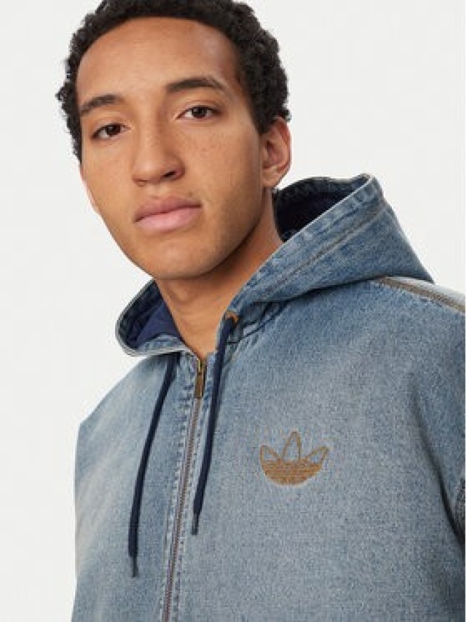 adidas Kurtka jeansowa KE0131 Niebieski Loose Fit