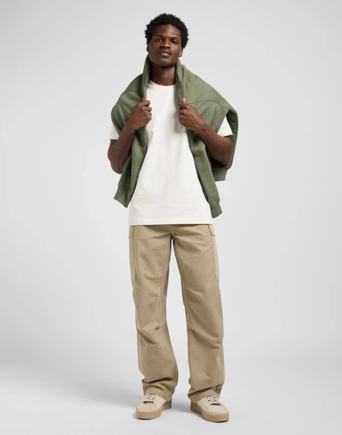 MESKIE SPODNIE LEE PARACHUTE CARGO KANSAS CITY KHAK 112370581