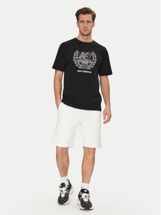 New Balance T-Shirt MT51974 Czarny Relaxed Fit