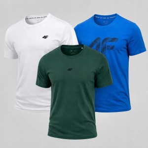 KOMPLET KOSZULEK MĘSKICH 4F T-SHIRT ZESTAW 3PAK