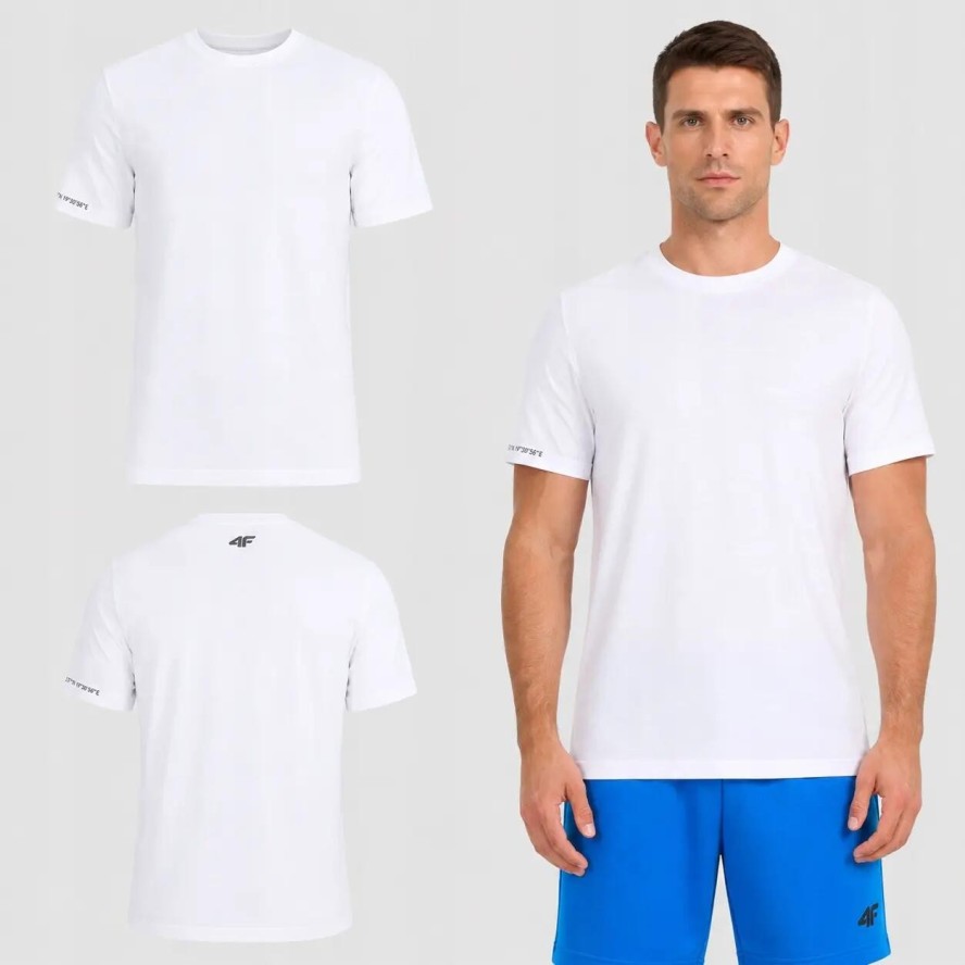 KOSZULKA MĘSKA 4F T-SHIRT BAWEŁNIANY SPORTOWY NA CO DZIEŃ M3322 SS26