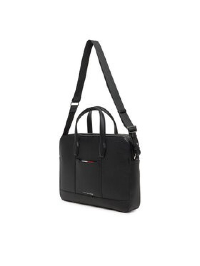 Tommy Hilfiger Torba na laptopa Th Central Slim Computer Bag AM0AM13484 Czarny