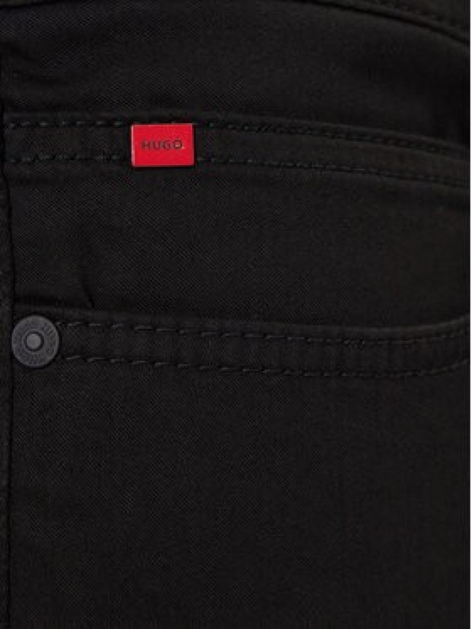 HUGO Jeansy 50547253 Czarny Extra Slim Fit