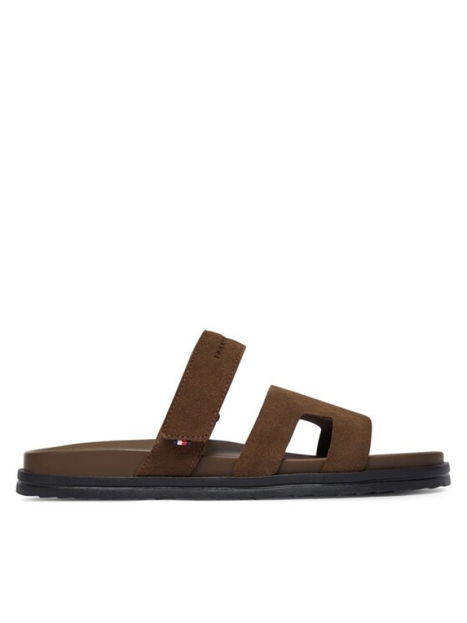 Tommy Hilfiger Klapki Adjustable Premium Suede Sandal FM0FM05774 Brązowy