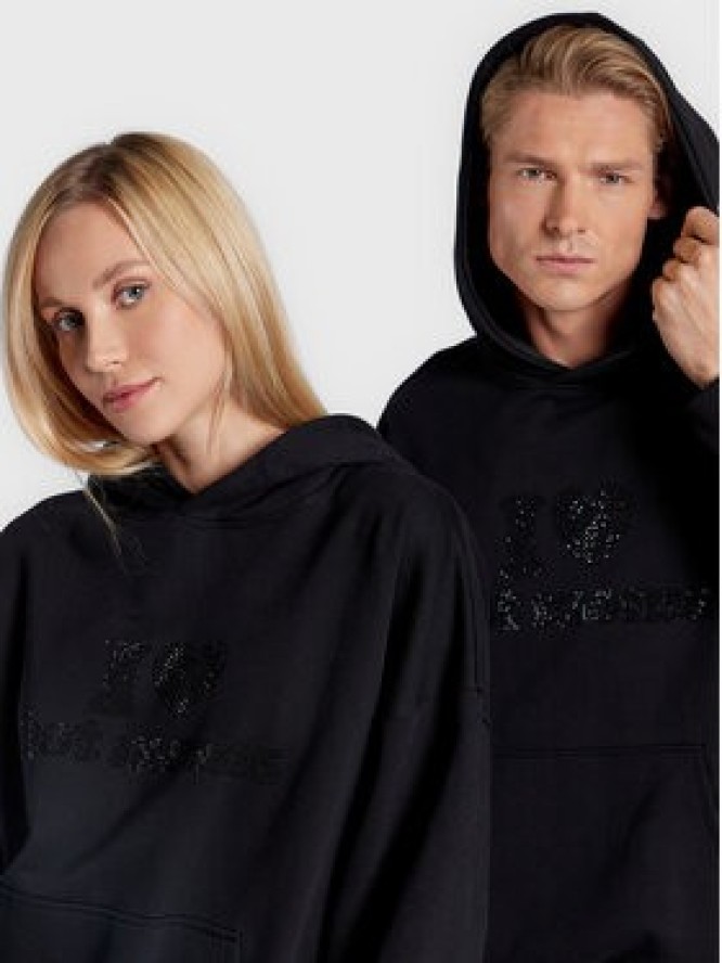 2005 Bluza Unisex Hot Moms Czarny Relaxed Fit