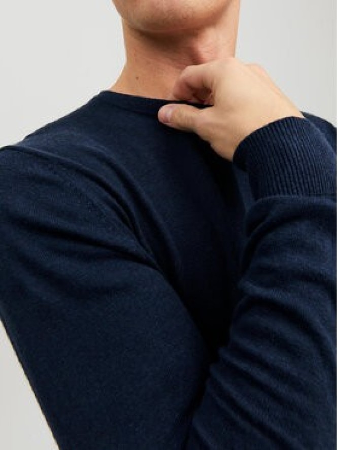 Jack & Jones Sweter Emil 12208364 Granatowy Regular Fit