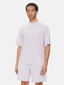 Champion T-Shirt 221257 Fioletowy Regular Fit