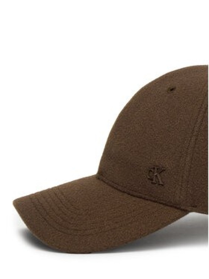 Calvin Klein Czapka z daszkiem Felt W Metal Plaque Cap LV04D5054G Brązowy
