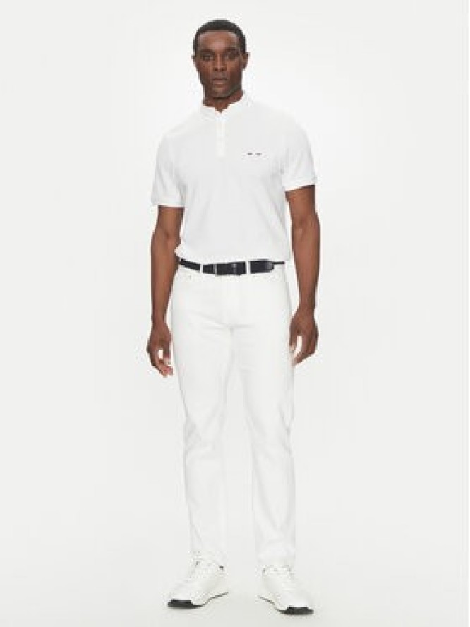 Hechter Paris Jeansy 26050 151363 Biały Slim Fit