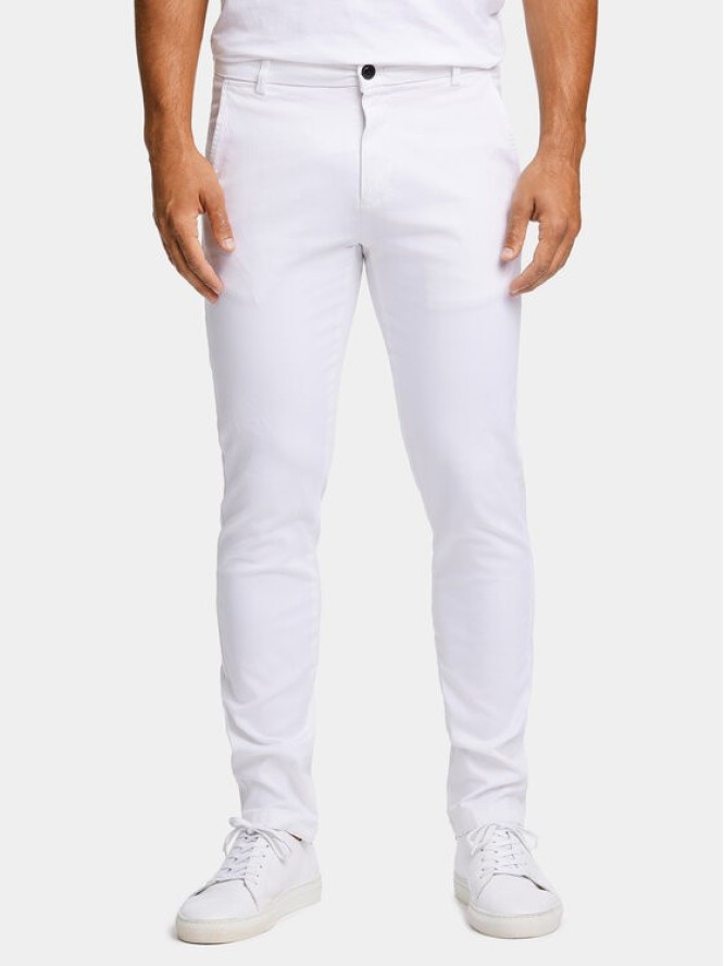 Lindbergh Chinosy 30-005044 Biały Slim Fit