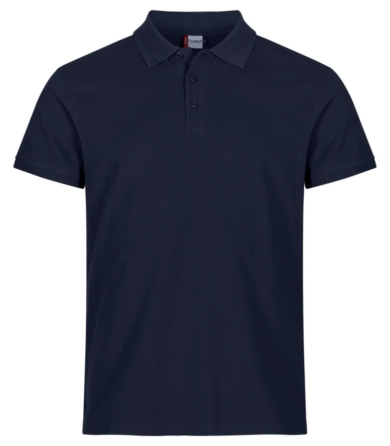 clique Heavy Premium Polo z czesanego bawełny - dark navy