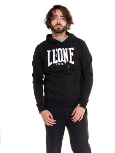 Leone 1947 Apparel Męska bluza z kapturem i dużym logo, lekka bawełna