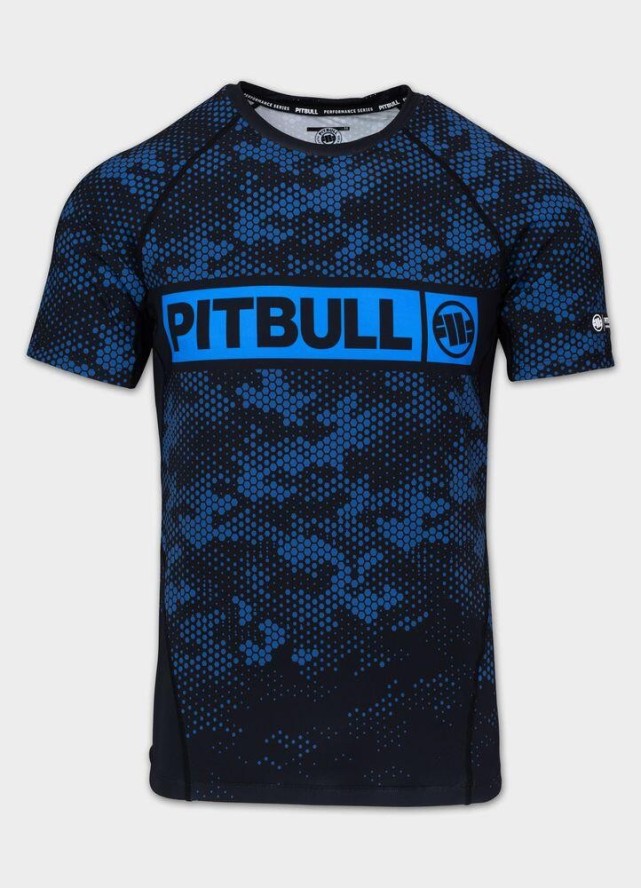 Męska Koszulka Rashguard PITBULL treningowa techniczna HEX CAMO HILLTOP