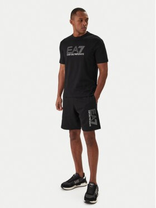 EA7 Emporio Armani T-Shirt 7M001307 AF10375 Czarny Regular Fit