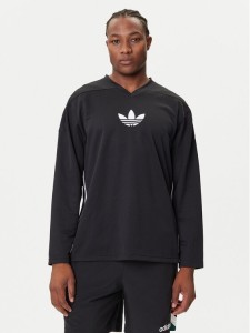 adidas Longsleeve adicolor Mesh JY1307 Czarny Regular Fit