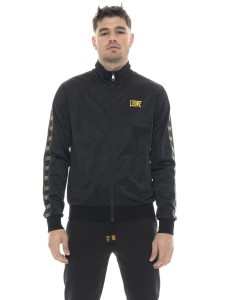 Bluza męska Leone 1947 Apparel ze stójką i zamkiem z małym logo złoty detal