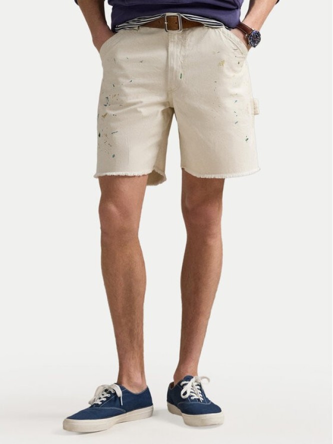 Polo Ralph Lauren Szorty materiałowe 710963172001 Biały Relaxed Fit