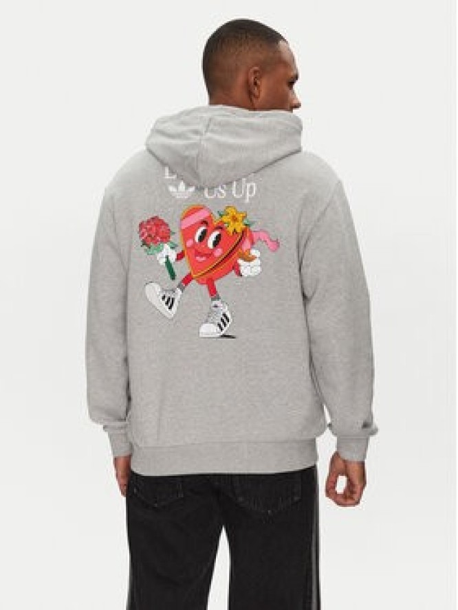 adidas Bluza Made By Nelson V-Day JP0979 Szary Loose Fit