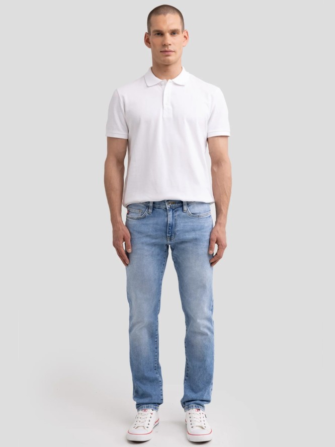 Jeansy męskie dopasowane jasnoniebieskie Terry Slim 252