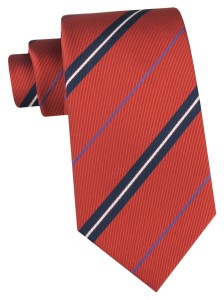 Klasyczny Krawat Klubowy - Alties - Pomarańczowy w Prążek