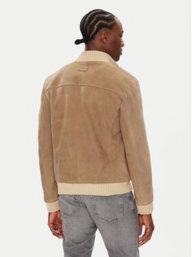 Milestone Kurtka skórzana MSDario 531621 60695 Beżowy Regular Fit