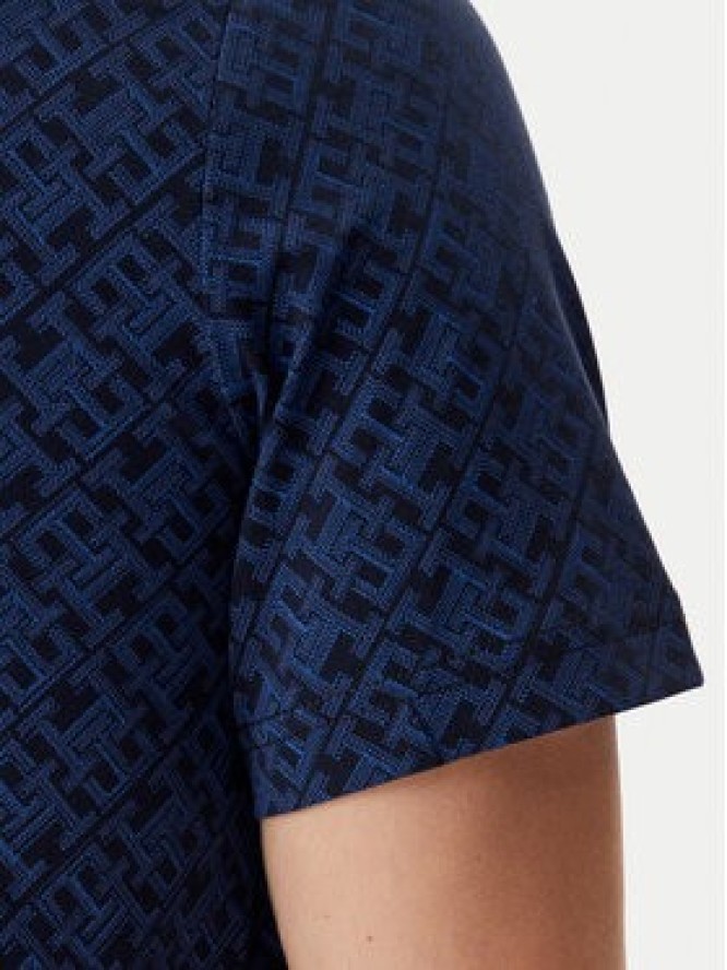 Tommy Hilfiger T-Shirt Monogram MW0MW39251 Granatowy Regular Fit