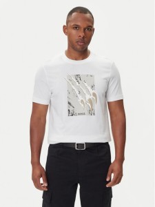 BOSS T-Shirt Te_Animali 50546362 Biały Regular Fit