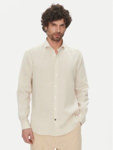 Hechter Paris Koszula 60357 151606 Beżowy Regular Fit