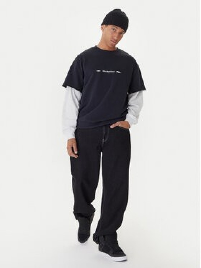 Quiksilver Bluza Openbar Crew EQYFT05154 Czarny Oversize