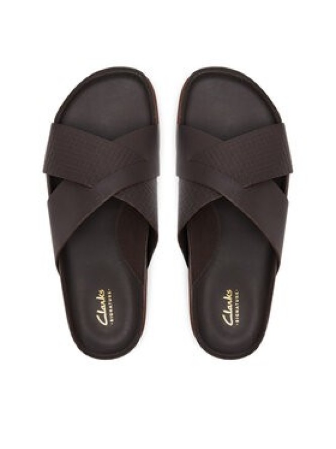 Clarks Klapki Torford Cross 26180888 Brązowy