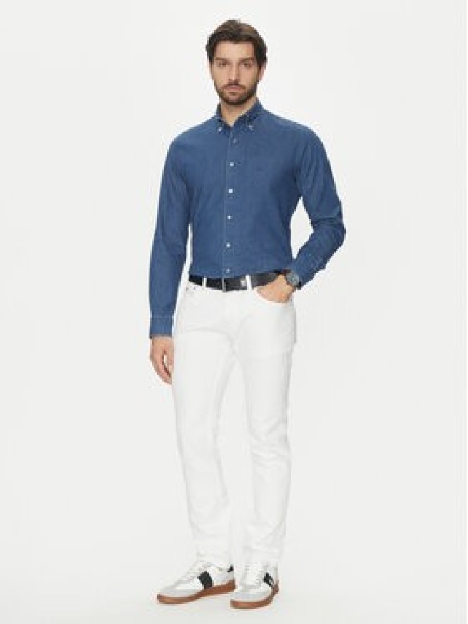 Michael Kors Koszula jeansowa MD0MD91441 Granatowy Slim Fit
