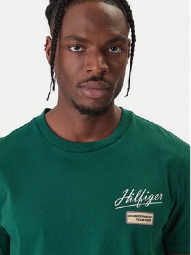 Tommy Hilfiger T-Shirt Modern Ath Graphic MW0MW41471 Zielony Regular Fit
