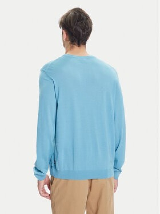 BOSS Sweter Leno-P 50468239 Błękitny Slim Fit