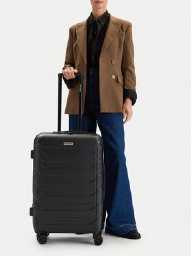 GINO ROSSI Walizka średnia C-GIN-M-001-05-BLACK Czarny