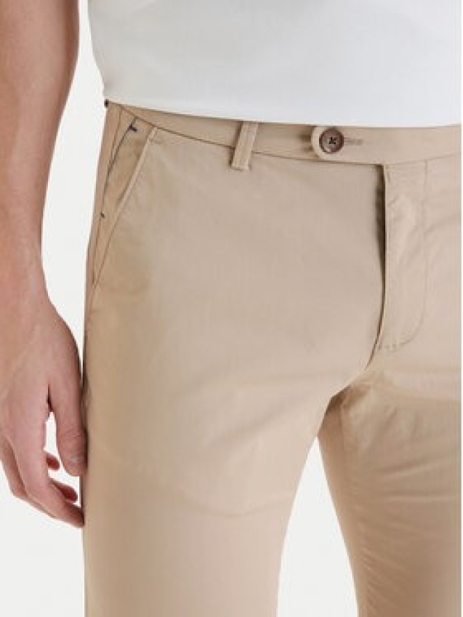 Bugatti Chinosy 4890-76301C Beżowy Slim Fit