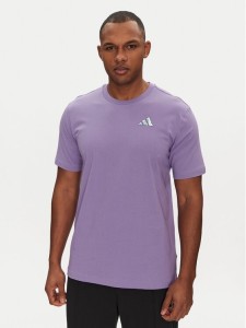 adidas T-Shirt Earth Day Graphic JI6757 Fioletowy Regular Fit