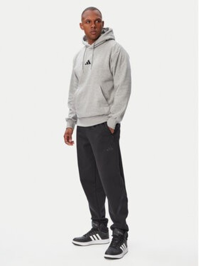 adidas Bluza Essentials Feelcozy JE3809 Szary jasny Regular Fit
