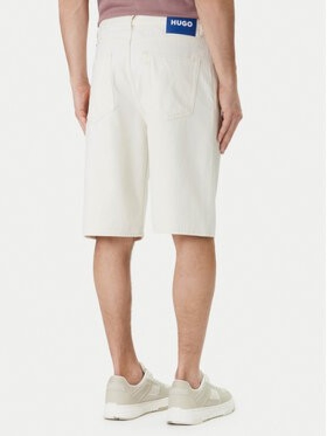 HUGO Szorty jeansowe Skate 50555983 Écru Straight Fit