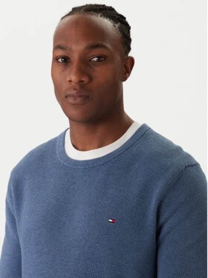 Tommy Hilfiger Sweter Essential MW0MW36347 Niebieski Regular Fit