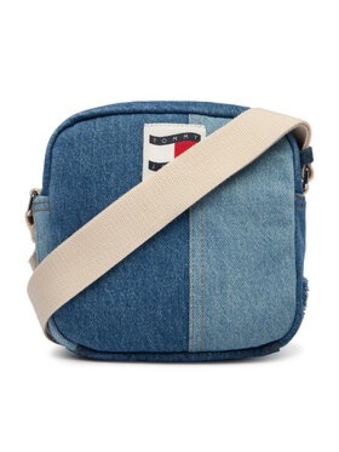 Tommy Jeans Saszetka Tjm Denim Patchwork Reporter AM0AM14287 Niebieski