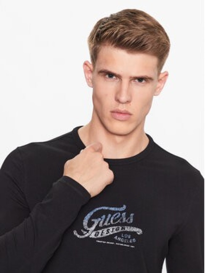 Guess Longsleeve M3YI29 J1314 Czarny Slim Fit