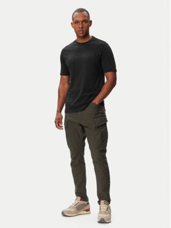 Napapijri T-Shirt S-Bollo SS 3 NP0A8BAF Czarny Regular Fit