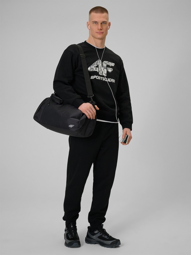 4F Bluza dresowa nierozpinana bez kaptura męska - czarna S