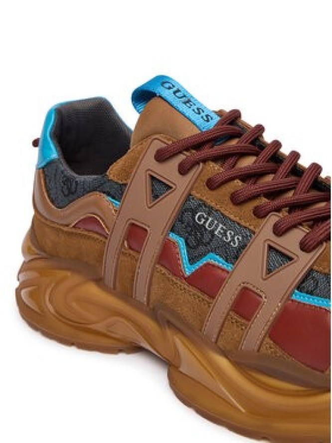 Guess Sneakersy FMFUNO FAL12 Brązowy