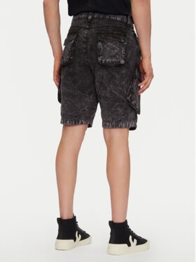 Alpha Industries Szorty jeansowe Canvas Acid Short 156259 Czarny Regular Fit